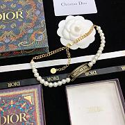 Dior Pearl Chain Necklace and Bracelet - 2
