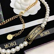 Dior Pearl Chain Necklace and Bracelet - 4