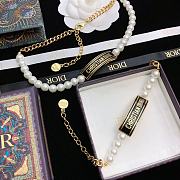 Dior Pearl Chain Necklace and Bracelet - 5