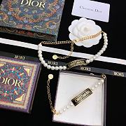 Dior Pearl Chain Necklace and Bracelet - 6