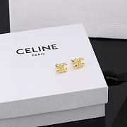 Celine Triomphe Gold Earrings - 3