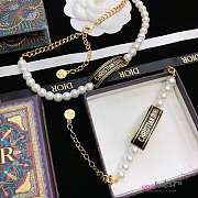Dior Pearl Chain Necklace and Bracelet - 1
