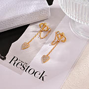 Dior CD Navy Gold Earrings - 5