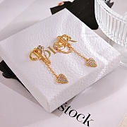 Dior CD Navy Gold Earrings - 4