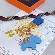 Hermes Horse Blue Keychain  - 6