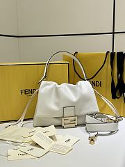Fendi Mamma Baguette Medium White - 26.5x18x8.5cm - 1