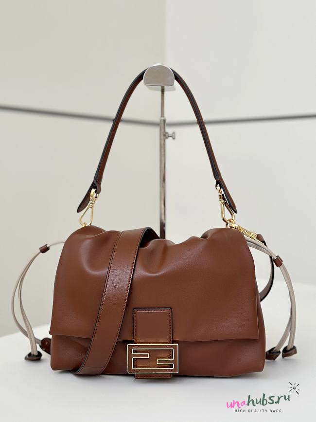 Fendi Mamma Baguette Medium Brown - 26.5x18x8.5cm - 1