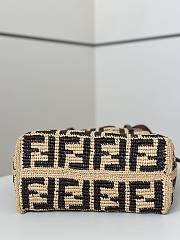 Fendi Small Roll Raffia Brown 23/15/19cm - 4