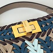 Fendi Peekaboo ISeeU Petite Multicolour interlaced leather bag 27/11/20cm - 4