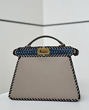 Fendi Peekaboo ISeeU Petite Multicolour interlaced leather bag 27/11/20cm - 3