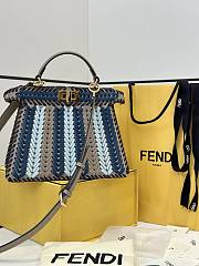 Fendi Peekaboo ISeeU Petite Multicolour interlaced leather bag 27/11/20cm - 2