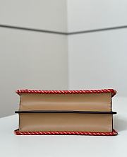 	 Fendi Peekaboo ISeeU Petite Multicolour interlaced leather pink bag 27/11/20cm - 3
