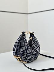 Fendi Fendigraphy Mini Fabric Blue 20-7.5-13CM - 4