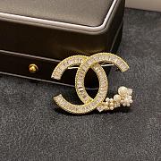 Chanel Gold And Crystal Brooch - 1