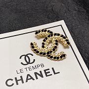 Chanel Black&Gold Brooch - 5