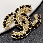 Chanel Black&Gold Brooch - 2