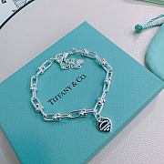 Tiffany & Co Return to Tiffany™ heart tag charm in sterling silver on a bracelet - 1