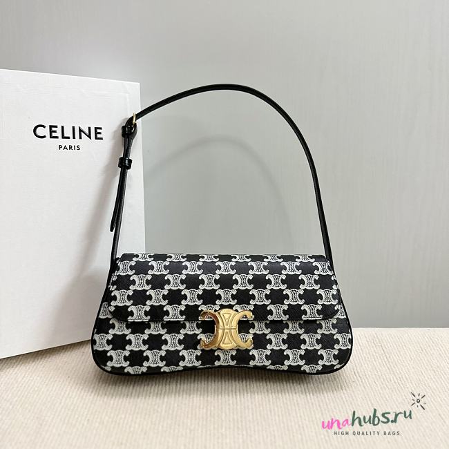 Celine Lola Triomphe Black Bag 28x12x5 - 1