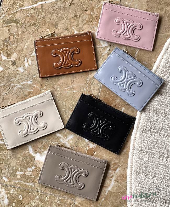 Celine logo-patch leather wallet 11 X 7.5 X 2cm - 1