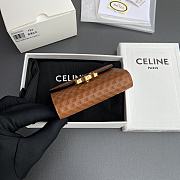 Celine Triomphe Brown Wallet - 10.5×9×3cm - 3