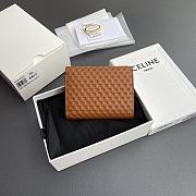 Celine Triomphe Brown Wallet - 10.5×9×3cm - 2