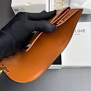 CELINE SMALL FLAP WALLET TRIOMPHE IN VICHY TEXTILE AND CALFSKIN  - 4