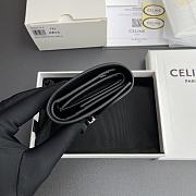 Celine Triomphe All Black Wallet - 10.5×9×3cm - 5
