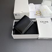 Celine Triomphe All Black Wallet - 10.5×9×3cm - 2