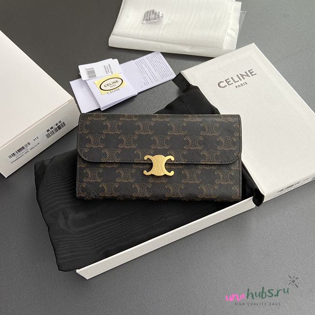 Celine Triomple Hardware Long Wallet - 19×10×3cm - 1