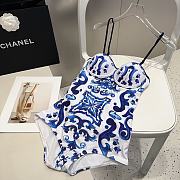 Dolce & Gabbana Majolica-print Balconette Swimsuit - 6