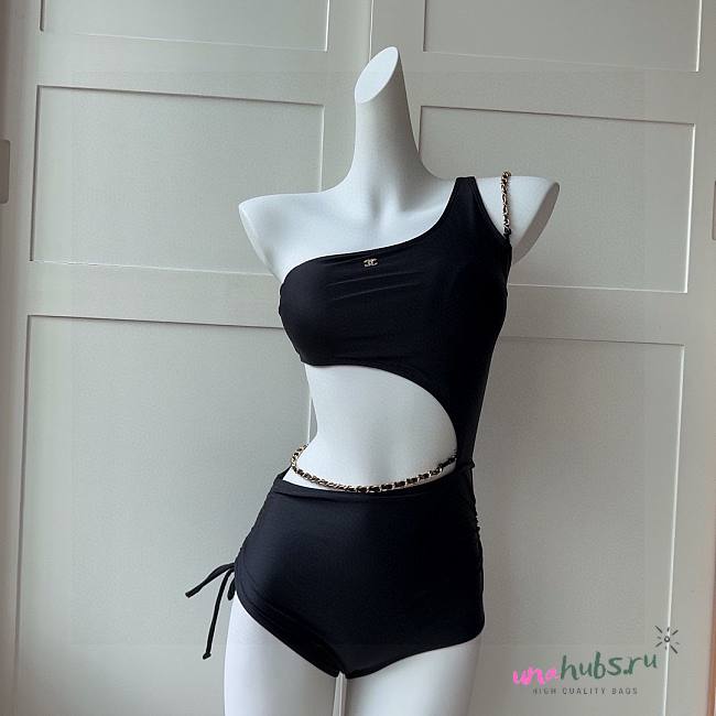Chanel One Piece Black With Chain - 1
