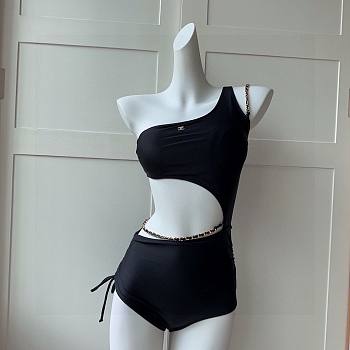 Chanel One Piece Black With Chain