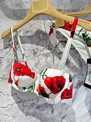 Dolce & Gabbana Poppies Printed Two-Piece Bikini Set  - 2