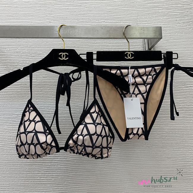 Valentino Garavani Toile Iconographe side-tie Bikini  - 1