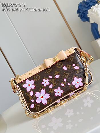 Louis Vuitton Pochette Accessoires Cherry Blossom Bag - 13 x 4 x 22 cm