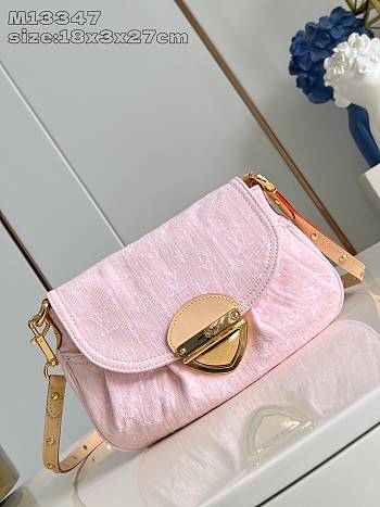 Louis Vuitton Sunset Pink Denim Shoulder Bag - 18 x 3 x 27cm