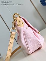 Louis Vuitton Sunset Pink Denim Shoulder Bag - 18 x 3 x 27cm - 5