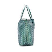 Goyard Pearly Green Goyardine Canvas and Chevroches Calfskin Saint Louis PM Tote - 2