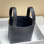 Hermes Picotin Black Leather Gold Hardware - 4