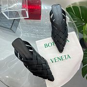 Bottega Veneta Sparkle Stretch Lace-Up Flat Sandal in Black  - 6