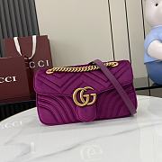 Gucci Marmont Flap Velvet Crossbody Bag - 26x15x7cm - 5