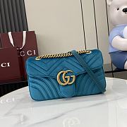 Gucci Marmont Flap Velvet Crossbody Bag - 26x15x7cm - 4
