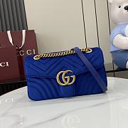 Gucci Marmont Flap Velvet Crossbody Bag - 26x15x7cm - 3