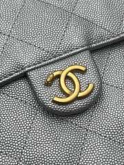Chanel Drawstring Silver Bag Caviar Leather -30x26x14cm - 3