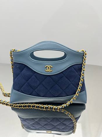 Chanel 31 mini shopping denim bag  17.5*20.5*4cm
