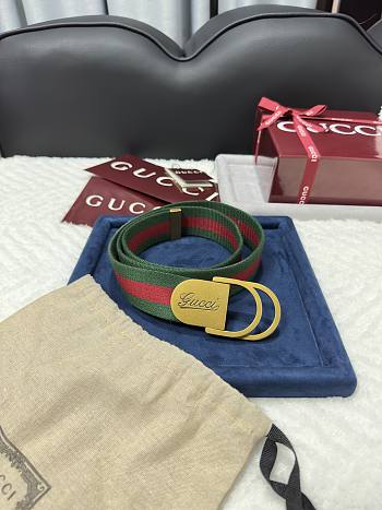 Gucci Web Logo Buckle Belt 4.0cm