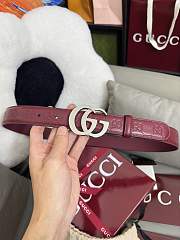 Gucci Reversible belt with Interlocking G buckle in Logo Leather - 3