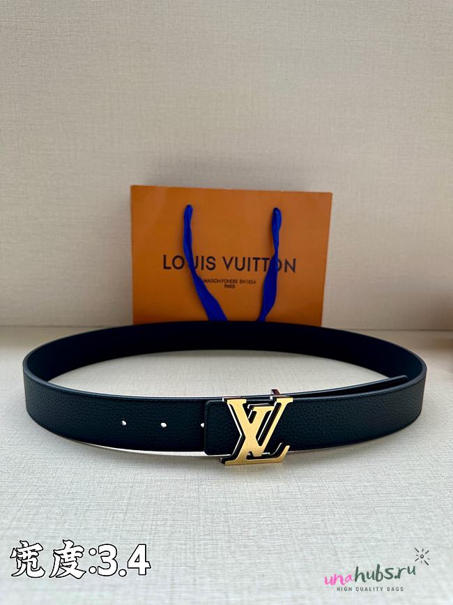 Louis Vuitton Reversible LV Initiales Taurillo Belt 3.4cm - 1