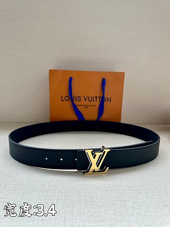 Louis Vuitton Reversible LV Initiales Taurillo Belt 3.4cm