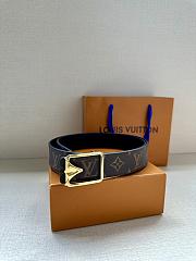 Louis Vuitton Monogram Brown Leather Belt 3.4cm - 4